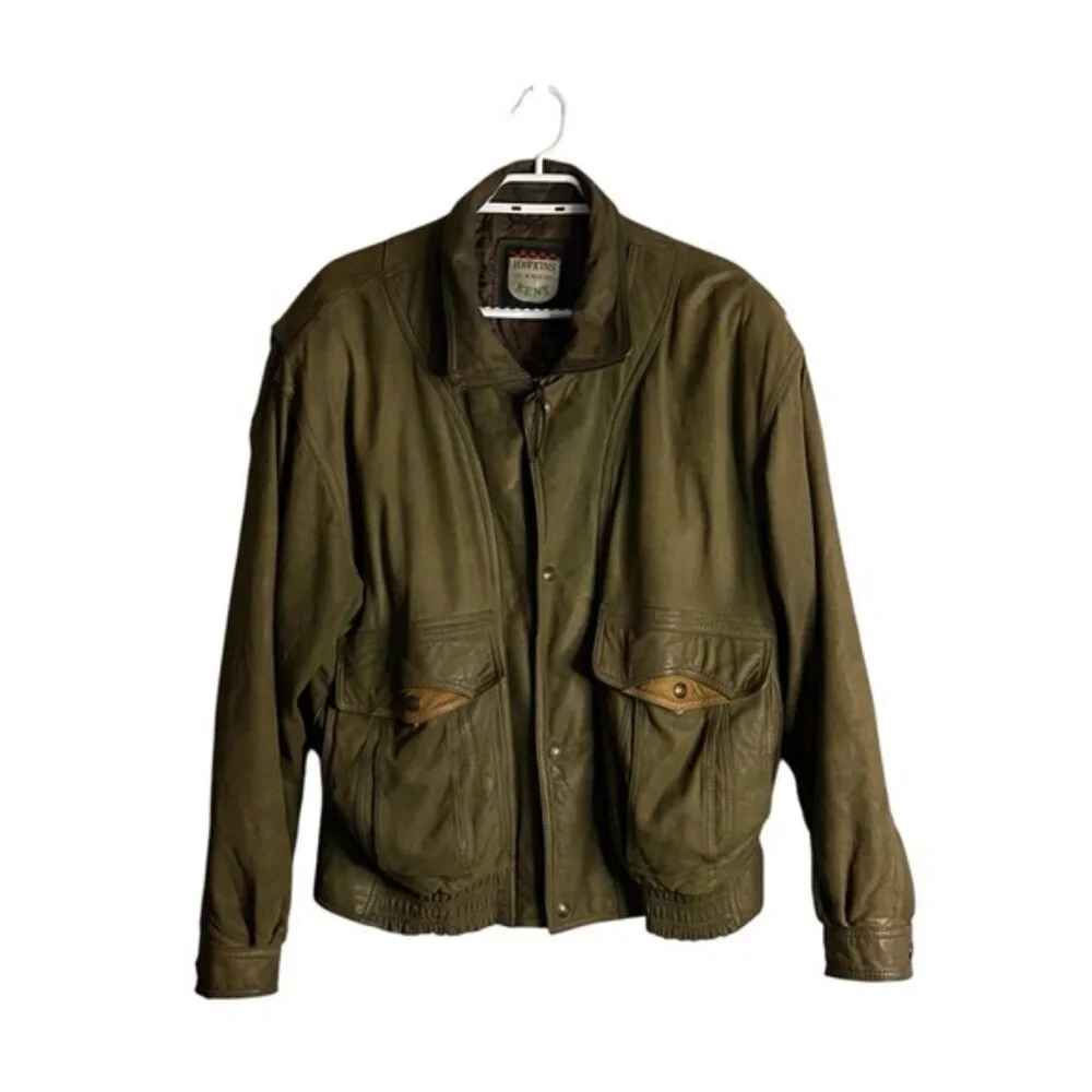 Hawkins and Kent Men's Vintage Brown Military Field Jacket